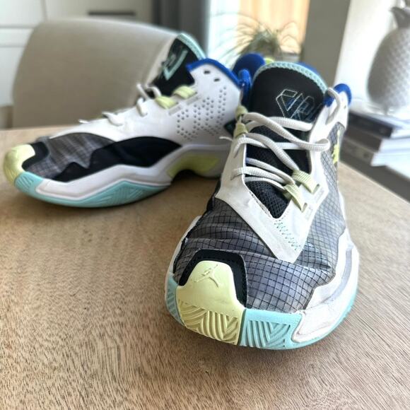 Men's Size 9 Air Jordans One Take White Copa Lime - Very Good Condition - Picture 3 of 9